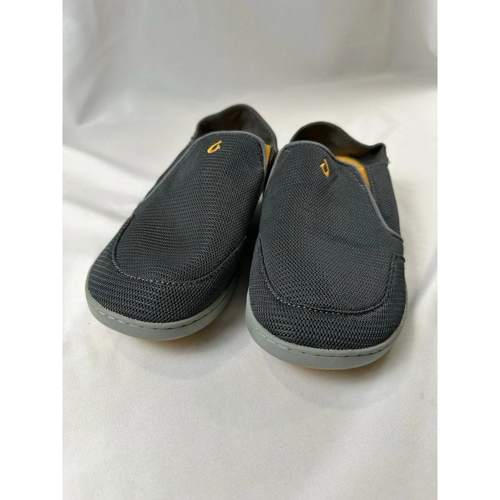 Olukai‎ Nohea Mesh Mens Size 9.5 Gray Mesh Slip On Casual Shoes Loafers Comfort